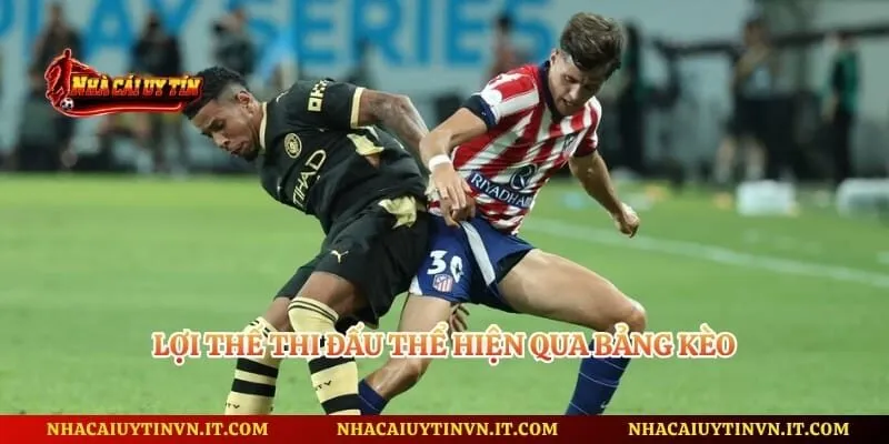 Lợi thế thi đấu thể hiện qua bảng kèo